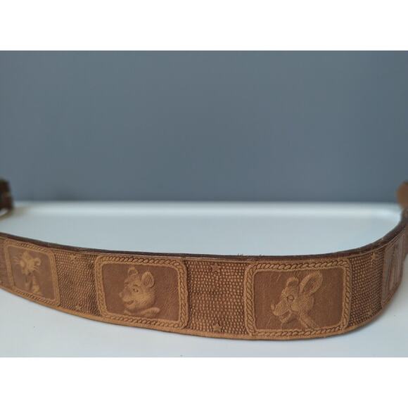 Vintage Sears Disney Belt Boys Large Leather Winnie The Pooh 34446 Youth Disney - Picture 3 of 4